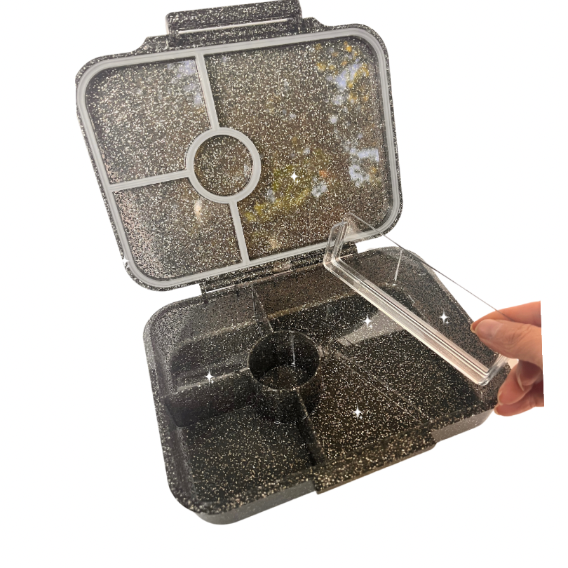 Black sequin lunch box shop